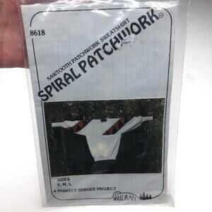 Vintage Spiral Patchwork Sweatshirt Pattern